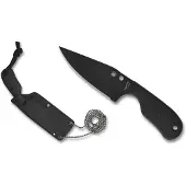 Spyderco Faca de pescoço Subway Bowie Black Blade