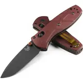 Benchmade Navalha Mini Barrage S30V Black Cerakote, Redstone Richlite