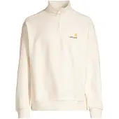 Carhartt WIP Sweatshirt 'American Script' amarelo dourado / borgonha / branco natural