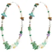 Pilgrim Brincos 'Force' jade / pó / prata / branco pérola
