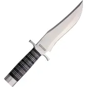 Rough Ryder Large Bowie RR2391, Satin Stainless Steel, Layered Wood, faca fixa