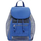 Desigual , Mochila saco de malha média, Azul, U