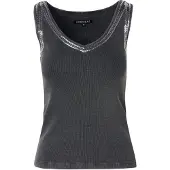 KOROSHI Top cinzento escuro / prata