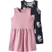 TWO SOON Vestido navy / azul claro / cor-de-rosa / branco