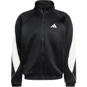 Adidas Casaco de treino em moletão 'Stadium' preto / branco