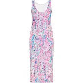 Usha Vestido azul real / azul claro / fúcsia / rosa claro