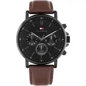Tommy Hilfiger Relógios analógicos 'TYSON' castanho escuro / arando / preto / branco