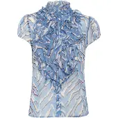 Saint tropez Blusa 'LiljaSZ' azul claro / vermelho vinho / branco