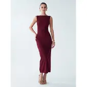 BWLDR Vestido de cocktail 'Shian' vermelho vinho
