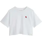 Mela London Camisa 'Joshna' vermelho claro / preto / branco