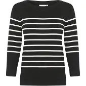 Kaffe Pullover 'KALizza' preto / branco