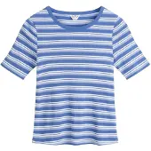 Mela London Camisa 'Jasleen' azul / azul pombo / branco