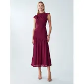 BWLDR Vestido 'Chelle' vermelho vinho