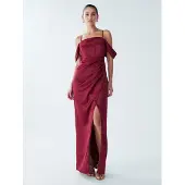BWLDR Vestido 'Bismarck' vermelho escuro