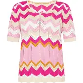Usha Pullover bege / rosa / rosa pastel / branco