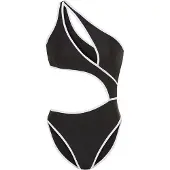 LASCANA Fato de banho preto / branco