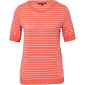 Comma Pullover coral / branco