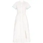 Ebeeza Vestidos camiseiros 'Boho' azul claro / branco