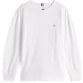 Tommy Hilfiger Camisola 'Essential Flag Embroidery Long Sleeve' navy / vermelho / branco
