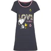 Peanuts Camisola de pijama amarelo / antracite / cor-de-rosa / branco
