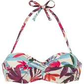 LASCANA Top de biquíni creme / azul claro / verde escuro / roxo / rosa