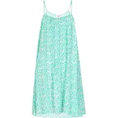Swirly Vestido de verão 'Spring Summer' turquesa / branco