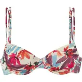 LASCANA Top de biquíni creme / azul claro / amora / vermelho