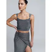 BWLDR Top 'MYRA' cinzento escuro