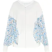 Usha Camisa 'Fashion Look' camelo / marinho / azul claro / branco