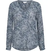 Kaffe Blusa 'Geisa' azul fumado / branco