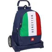 Safta Mochila Com Rodas Evolution Trolley Benetton Flag