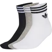 Adidas Meias pelo Tornozelo 3-Stripes – 3 pares