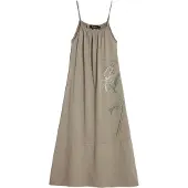 Desigual , Vestido decote reto, AlgodÃO, Verde, M