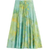 Desigual , Saia longa godês, PoliÉSter, Azul, XS