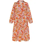Gaya Vestidos camiseiros 'Casual' laranja / pó / vermelho escuro / branco