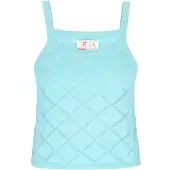 IZIA Top de malha turquesa