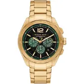 Michael Kors Relógios analógicos 'ACCELERATOR' ouro / verde escuro / preto