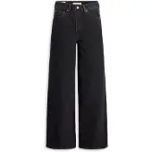 Levi's Calças de ganga 'Ribcage Wide Leg ' preto