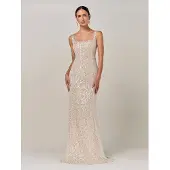 BWLDR Vestido 'HOZIER GOWN' champanhe