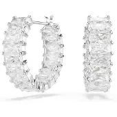 Swarovski Brincos 'Matrix' prata / transparente