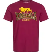 Lonsdale Camisa 'Taverham' amarelo / vermelho escuro / preto