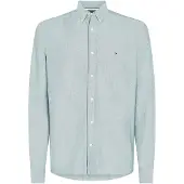 Tommy Hilfiger Camisa 'Regular Fit Flag Embroidery' verde pastel