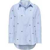 ONLY Blusa 'ONLOregon' azul noturno / azul claro / branco