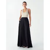 Willa Saia 'ISLA MAXI SKIRT' preto