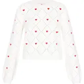 Mymo Pullover vermelho / offwhite