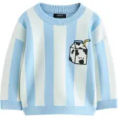 Next Pullover azul claro / preto / offwhite
