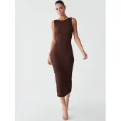 BWLDR Vestido 'Suny' castanho