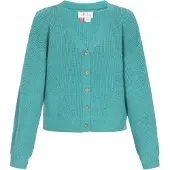 IZIA Casaco de malha 'Boho' turquesa