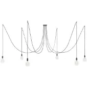 Creative Cables Luminária Pendente Spider 6 Falls With Light Bulb
