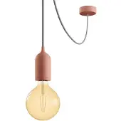 Creative Cables Candeeiro Suspenso Com Lâmpada Eiva Pastel 5 M